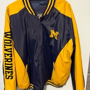 Yellow and Blue Wolverines Jacket